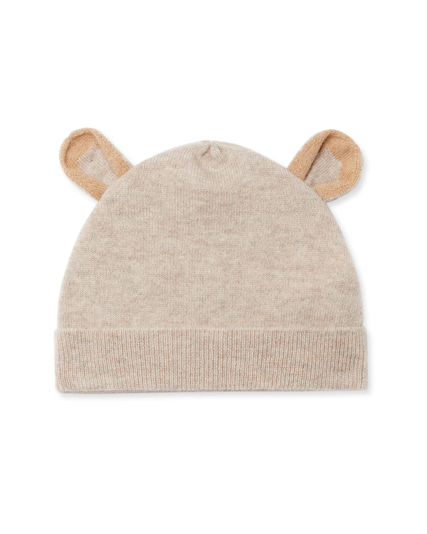 N.Peal Bear Cashmere Hat Light Oatmeal Brown