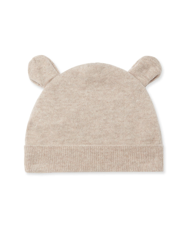 N.Peal Bear Cashmere Hat Light Oatmeal Brown