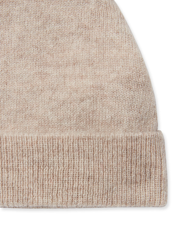N.Peal Bear Cashmere Hat Light Oatmeal Brown