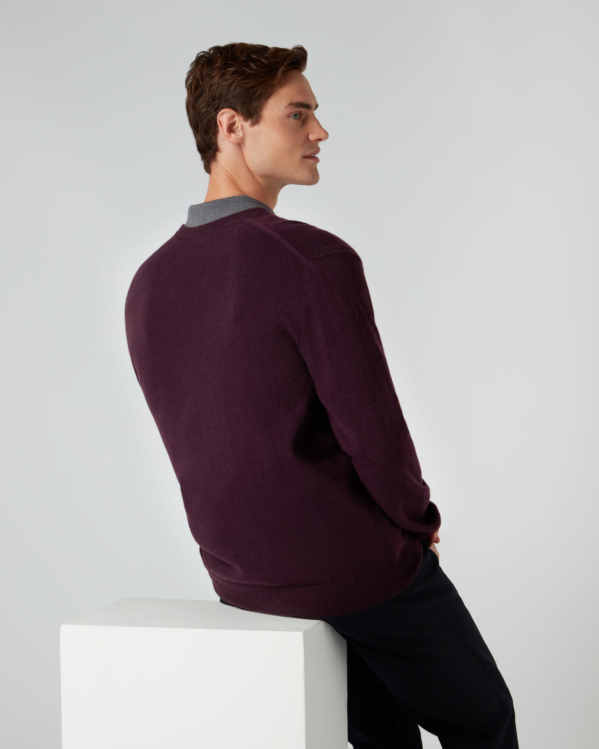 5607 Purple Crew Neck Jumper