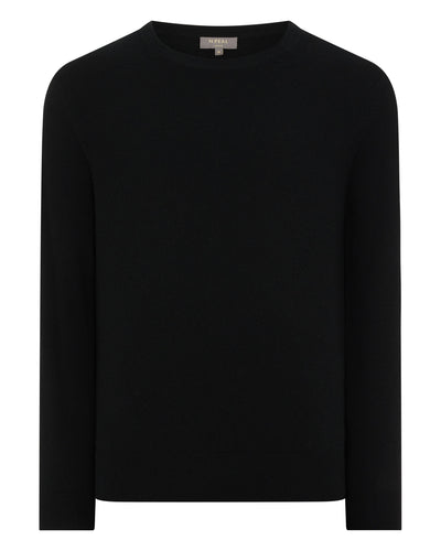 N.Peal The Oxford Round Neck Cashmere Jumper Black