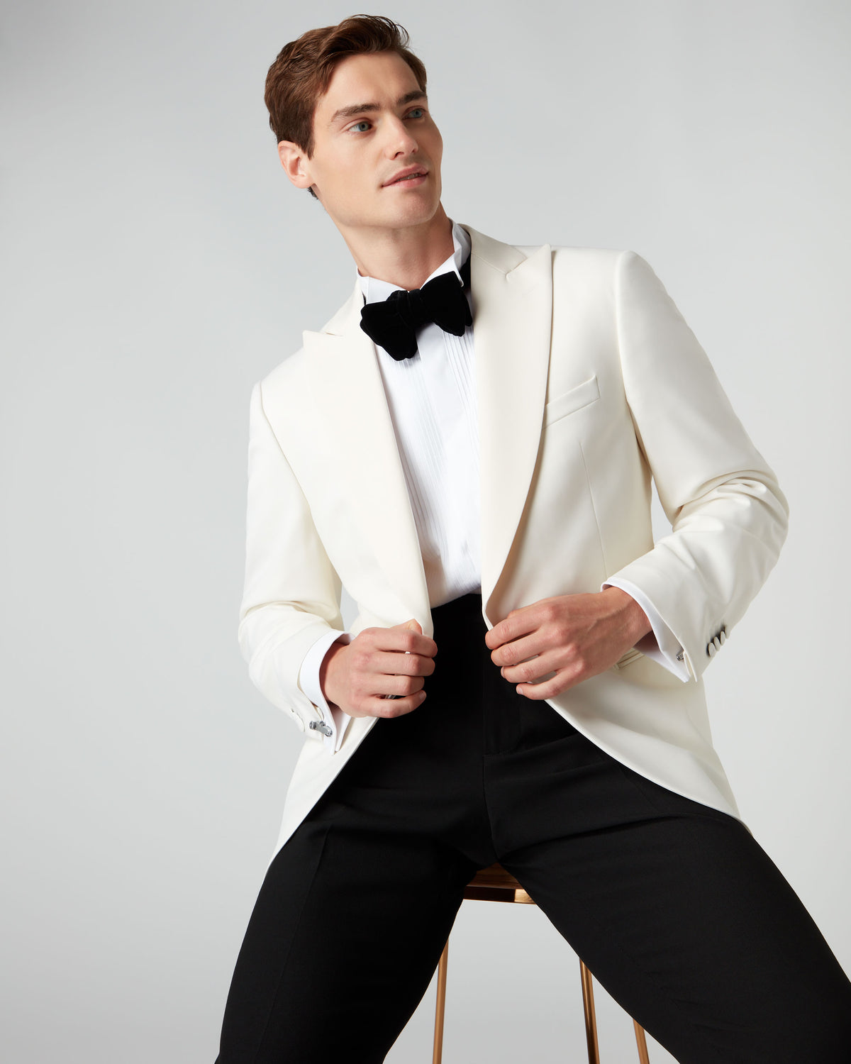 007 Woven Dinner Jacket White N.Peal