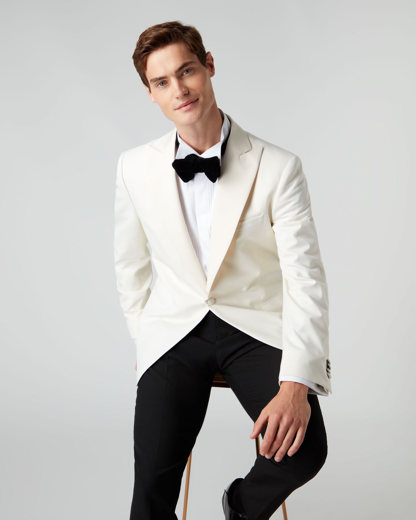 007 Woven Dinner Jacket White N.Peal