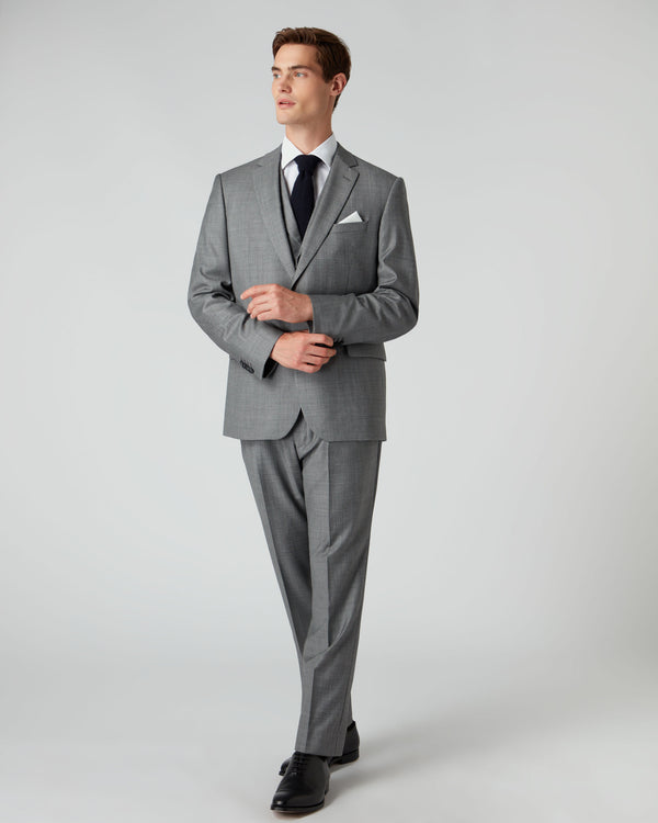 N.Peal 007 Woven 3 Piece Suit Grey