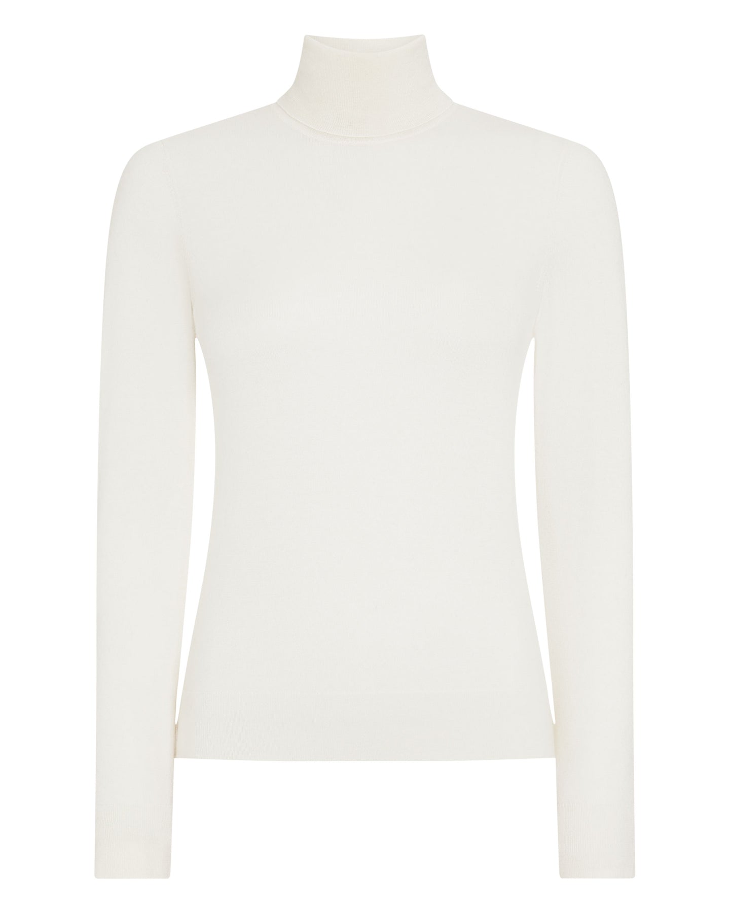 N.Peal Women's Superfine Roll Neck Cashmere Jumper New Ivory White