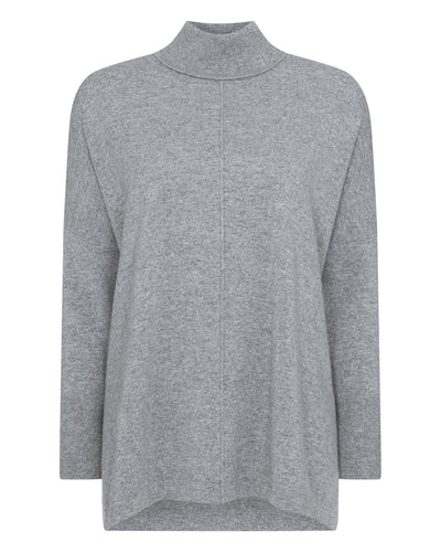 N.Peal Women's Oversize Cashmere Jumper Flannel Grey