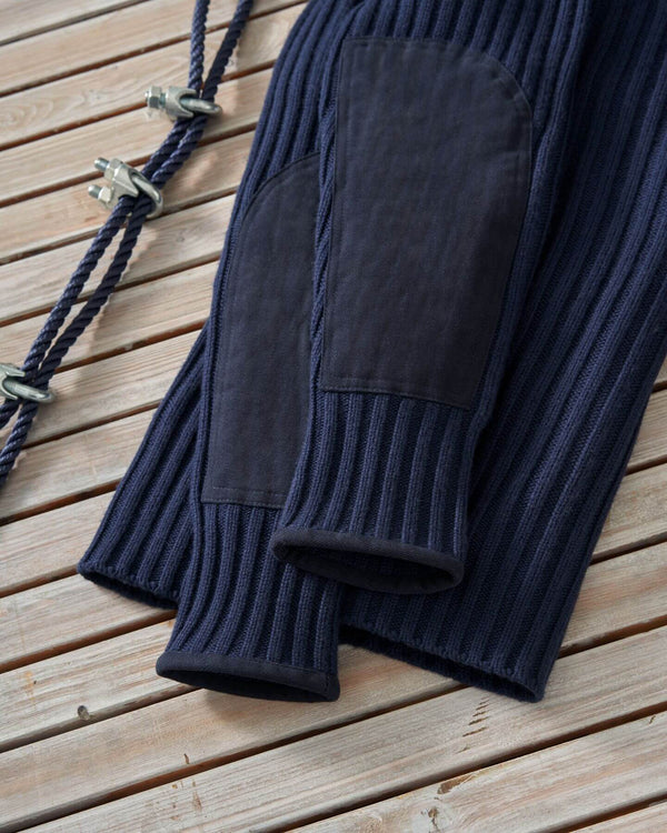 N.Peal 007 Ribbed Army Sweater Navy Blue