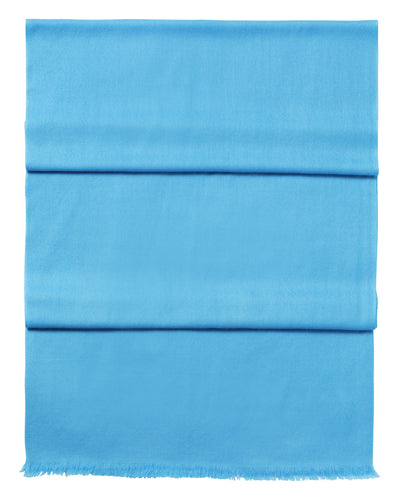 N.Peal Women's Pashmina Cashmere Stole Pool Blue