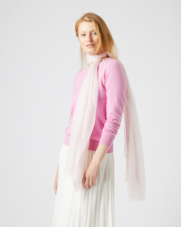 Women's Ultrafine Pashmina Cashmere Shawl Pale Pink | N.Peal