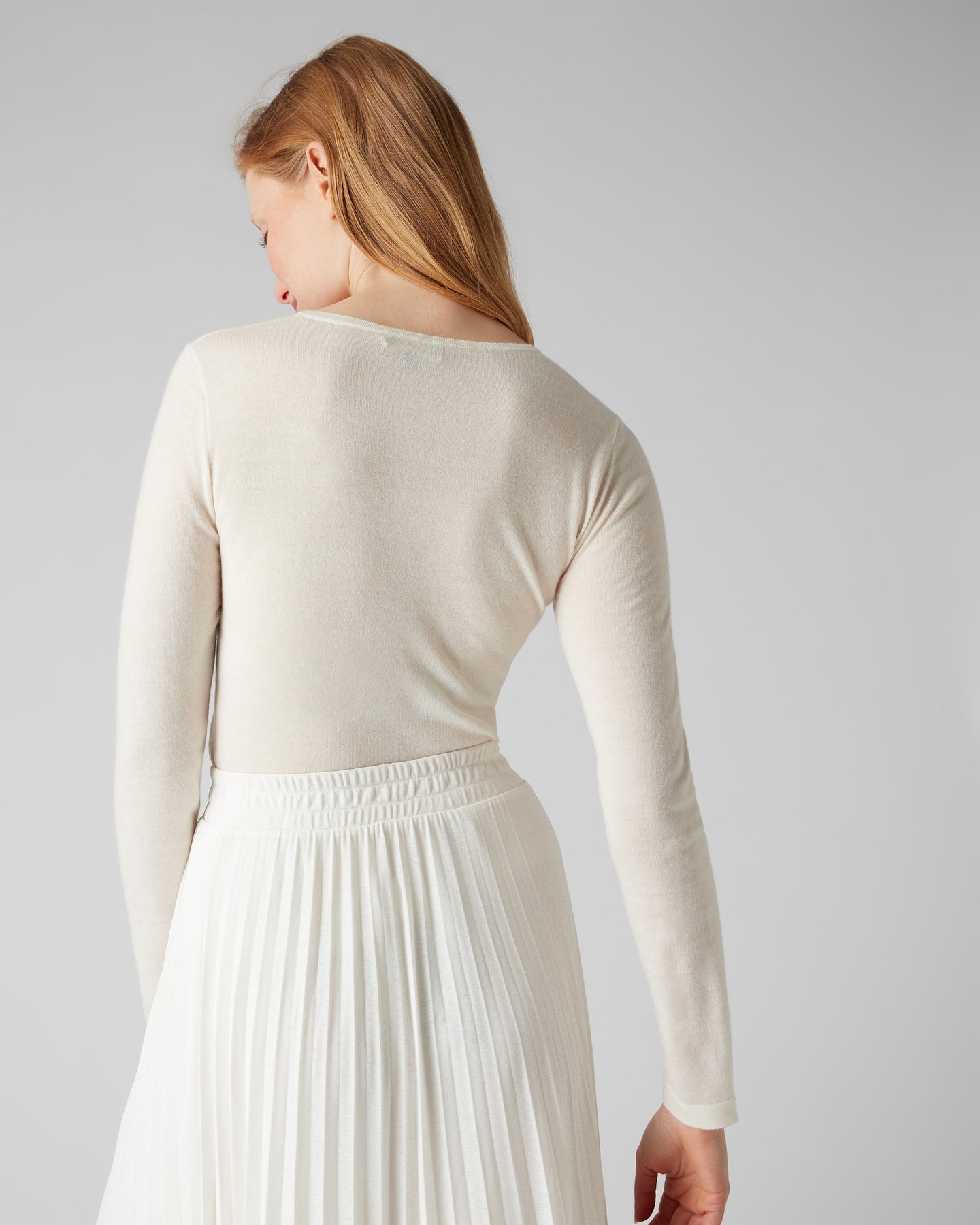 Leilani Superfine Cashmere Top in Charcoal Heather
