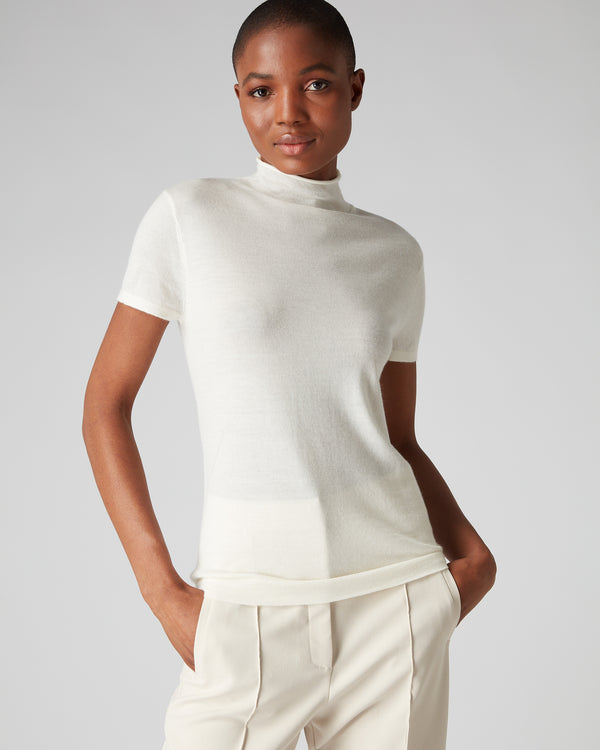mock neck tee women's