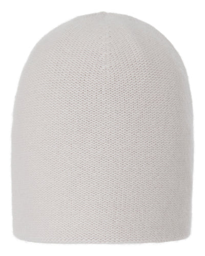 N.Peal Unisex Double Layer Cashmere Beanie Snow Grey