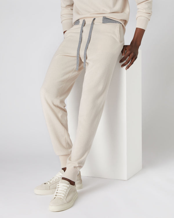 Men's Cashmere Pants Almond White