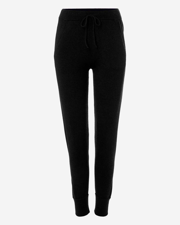 N.Peal Women's Plain Cashmere Lounge Trousers Navy Blue