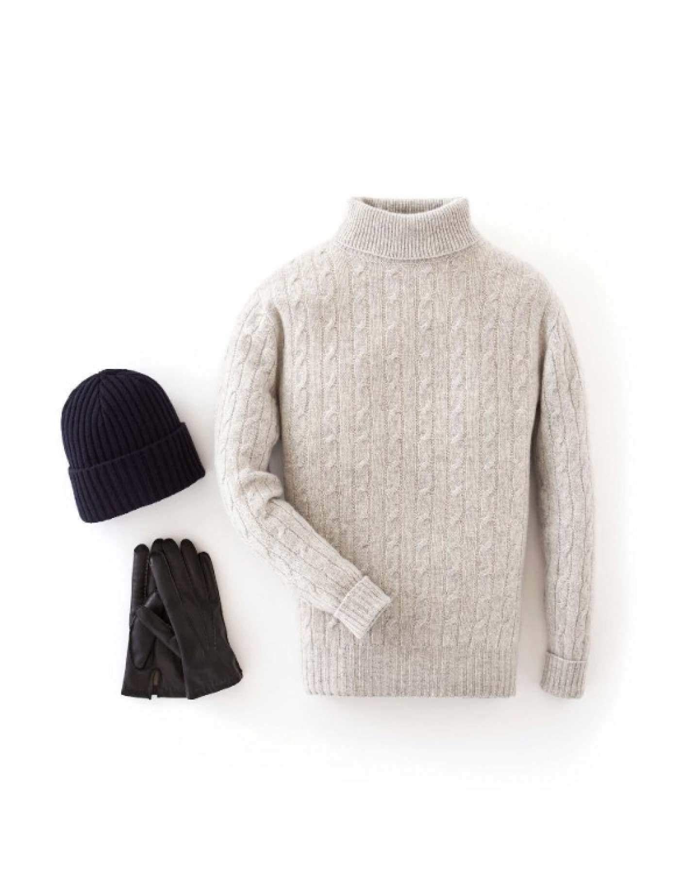 007 Chunky Ribbed Hat Navy Blue | N.Peal