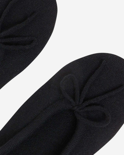 N.Peal Women's Cashmere Slippers Black