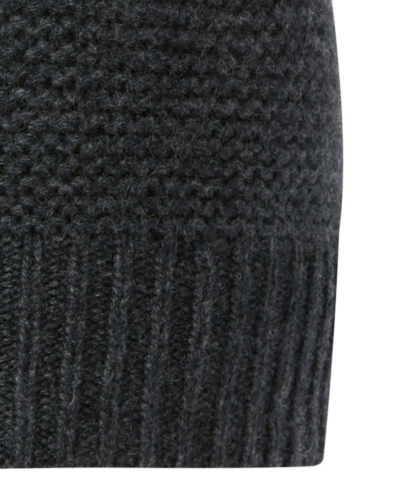 Unisex Beanie Cashmere Hat Dark Charcoal Grey | N.Peal
